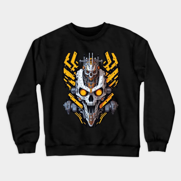 Mecha Skull S02 D15 Crewneck Sweatshirt by Houerd